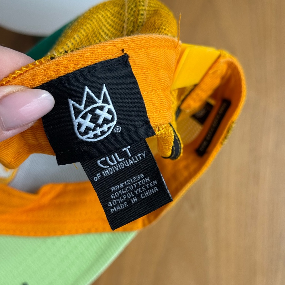 Cult of Individuality Teal and Mustard Mesh Cap - Picture 6 of 7